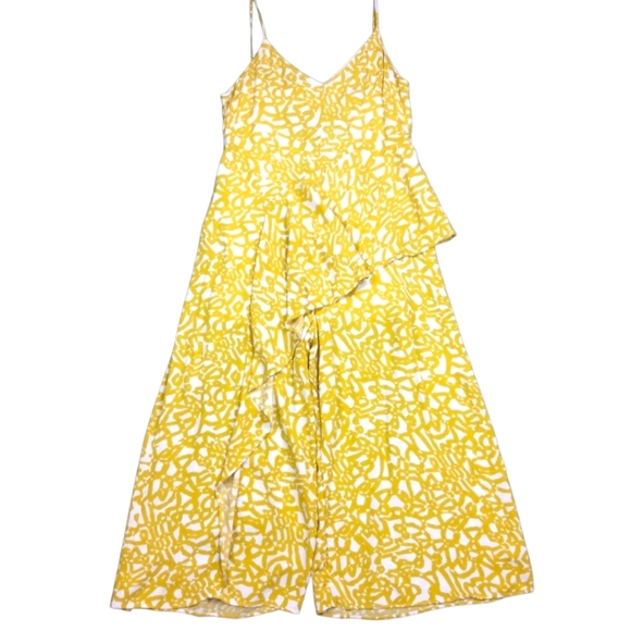 Maeve Women Brittany Cropped Jumpsuit Sz 2 Adj Skinny Straps Wide Leg Open Back - Picture 3 of 16